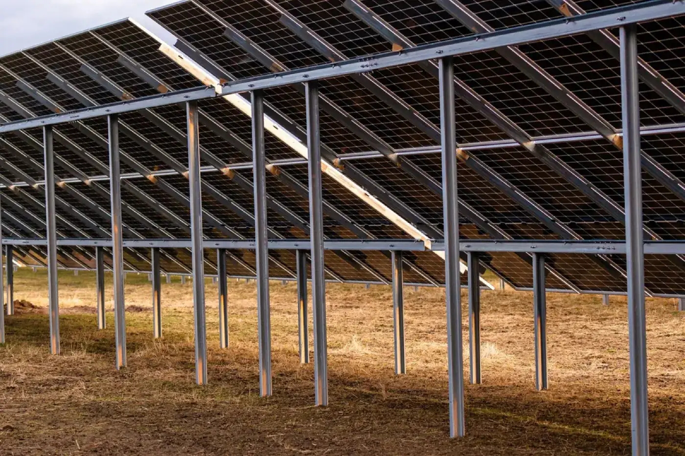 Solar panels on Sunvera mounting structures